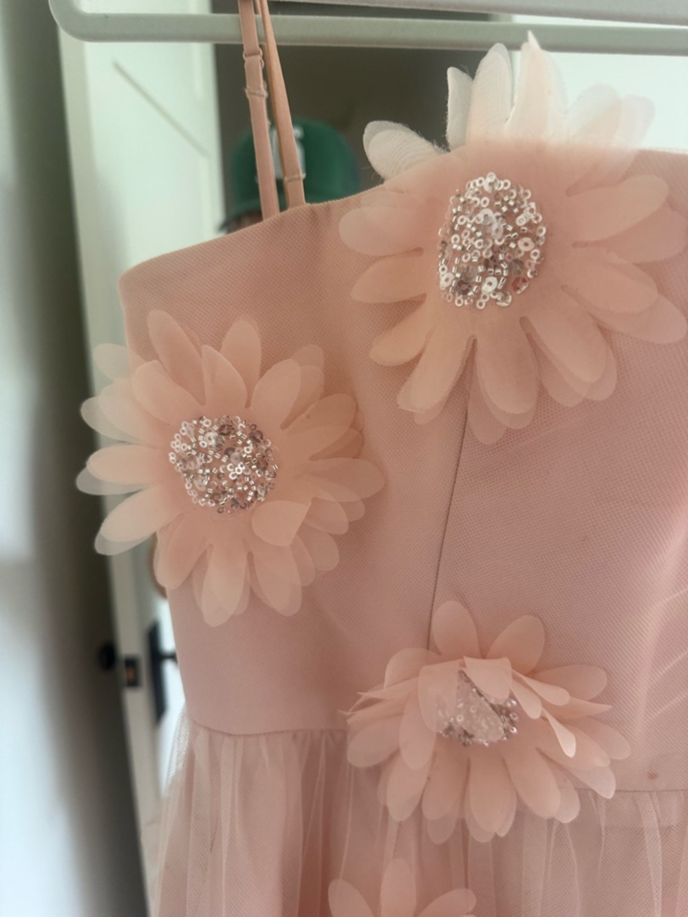 Helsi Audrey 3D Floral Midi Dress - Peach - Picture 5 of 8